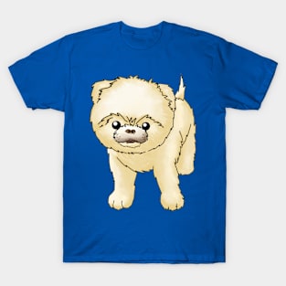 Adorable Pomeranian Puppy - Blue T-Shirt
